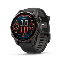 Garmin Fenix 8 AMOLED, 43 mm Sapphire, Carbon Grey DLC Titanium с Black/Pebble Grey